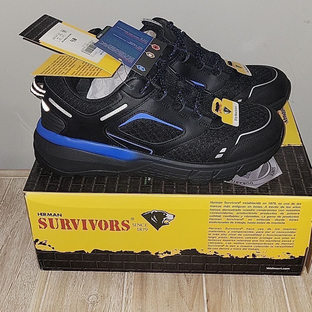 Herman Survivors Cary Soft Toe Work Shoes 8.5 Mens Slip Resistant